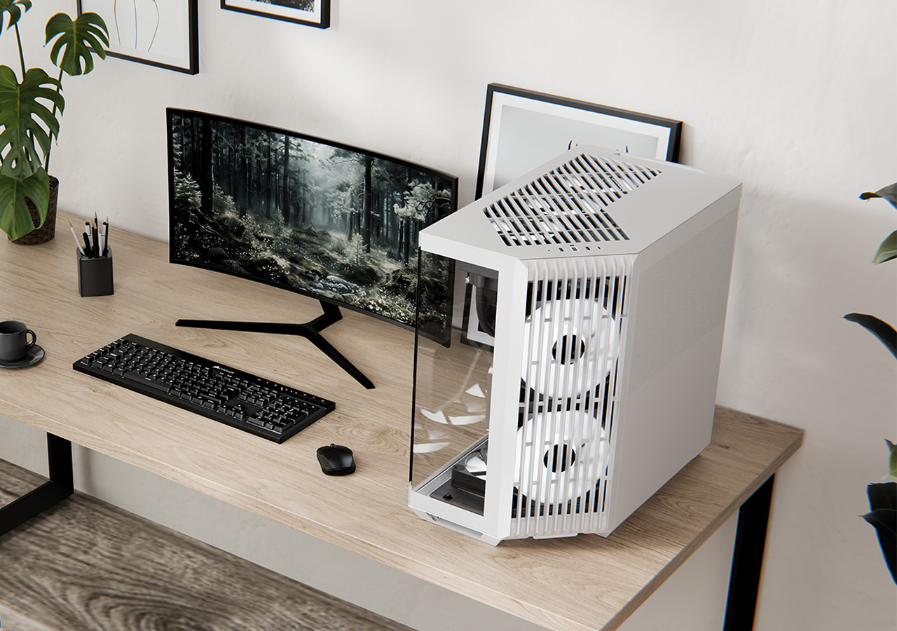 APNX Geh Midi V1-WT-V1 W/MicroATX/MiniITX - Midi/Minitower - Micro/Mini/Flex-ATX, Ansicht 2