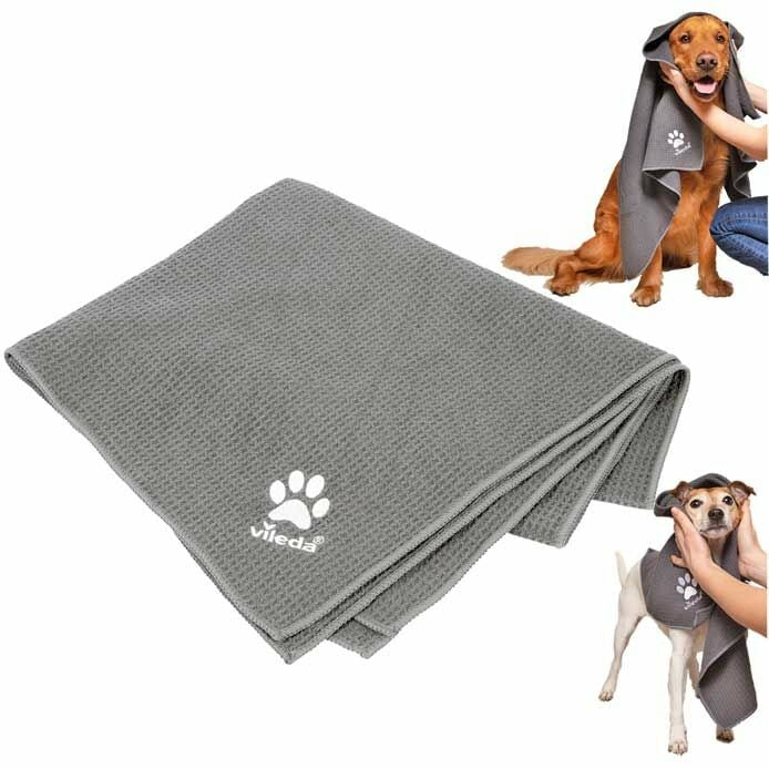 Vileda Pet Pro Microfaser-Handtuch XL grau Groesse XL 65 x 100cm, Ansicht 2