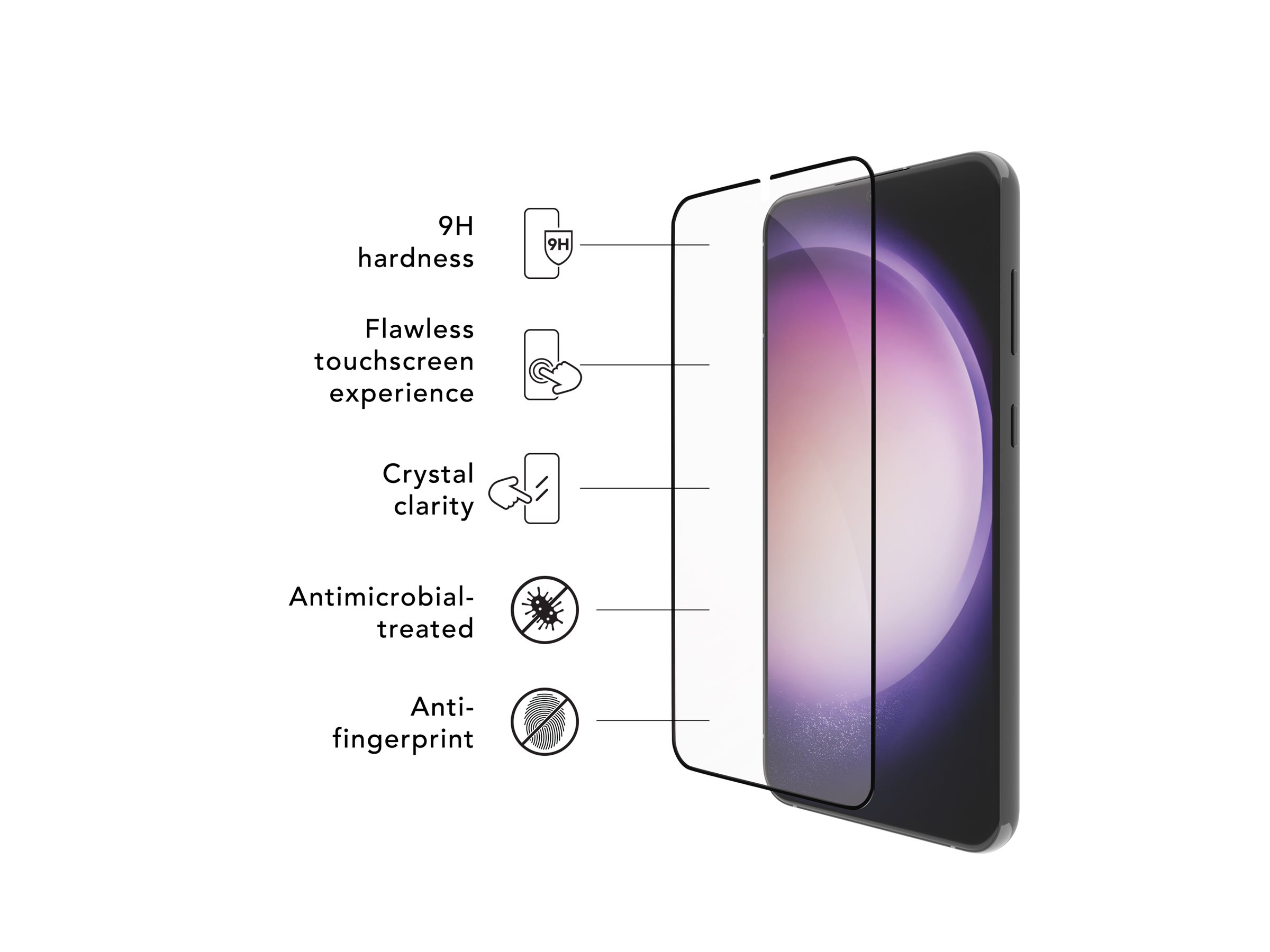 dbramante1928 Eco-Shield - Samsung - Galaxy S23 - Staubresistent - Kratzresistent - Schwarz - Transparent - 1 Stück(e), Ansicht 2