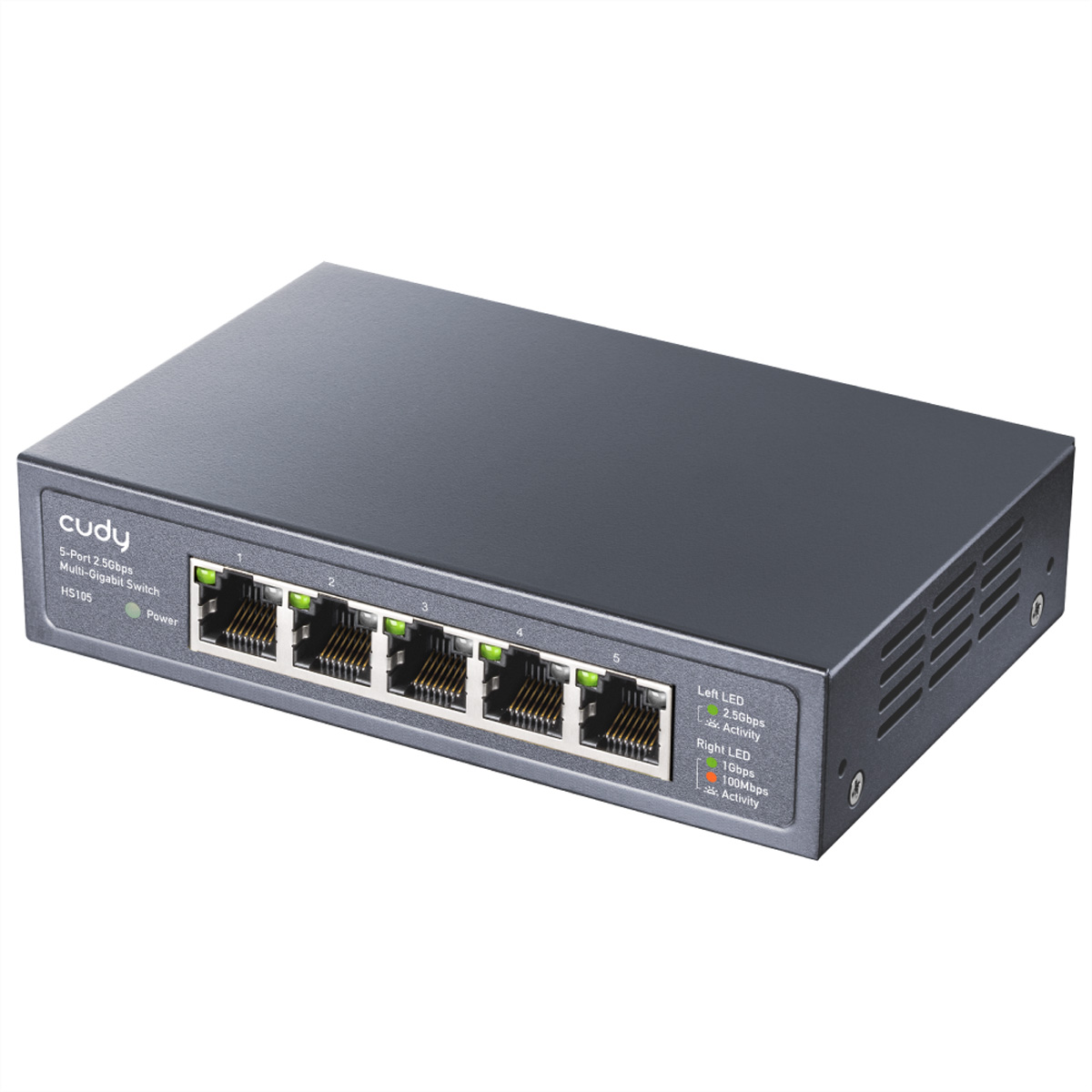 CUDY HS105 5-Port 2.5G Metal Switch - Switch - 0,1 Gbps, Ansicht 2