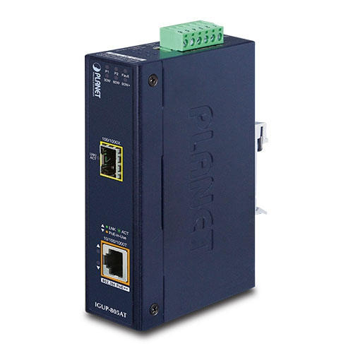 Planet IGUP-805AT - Medienkonverter - 1GbE - 10Base-T, 100Base-TX, 1000Base-T, 1000Base-X, 100Base-X - SFP (mini-GBIC), Ansicht 4