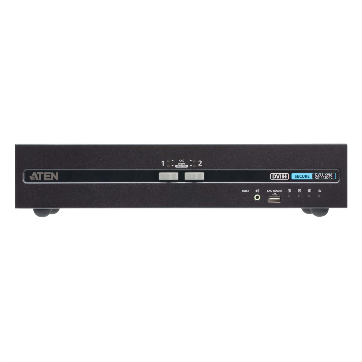 ATEN CS1142D4C USB 4K DVI Secure KVM mit Card Reader - KVM-Umschalter - 2-Port