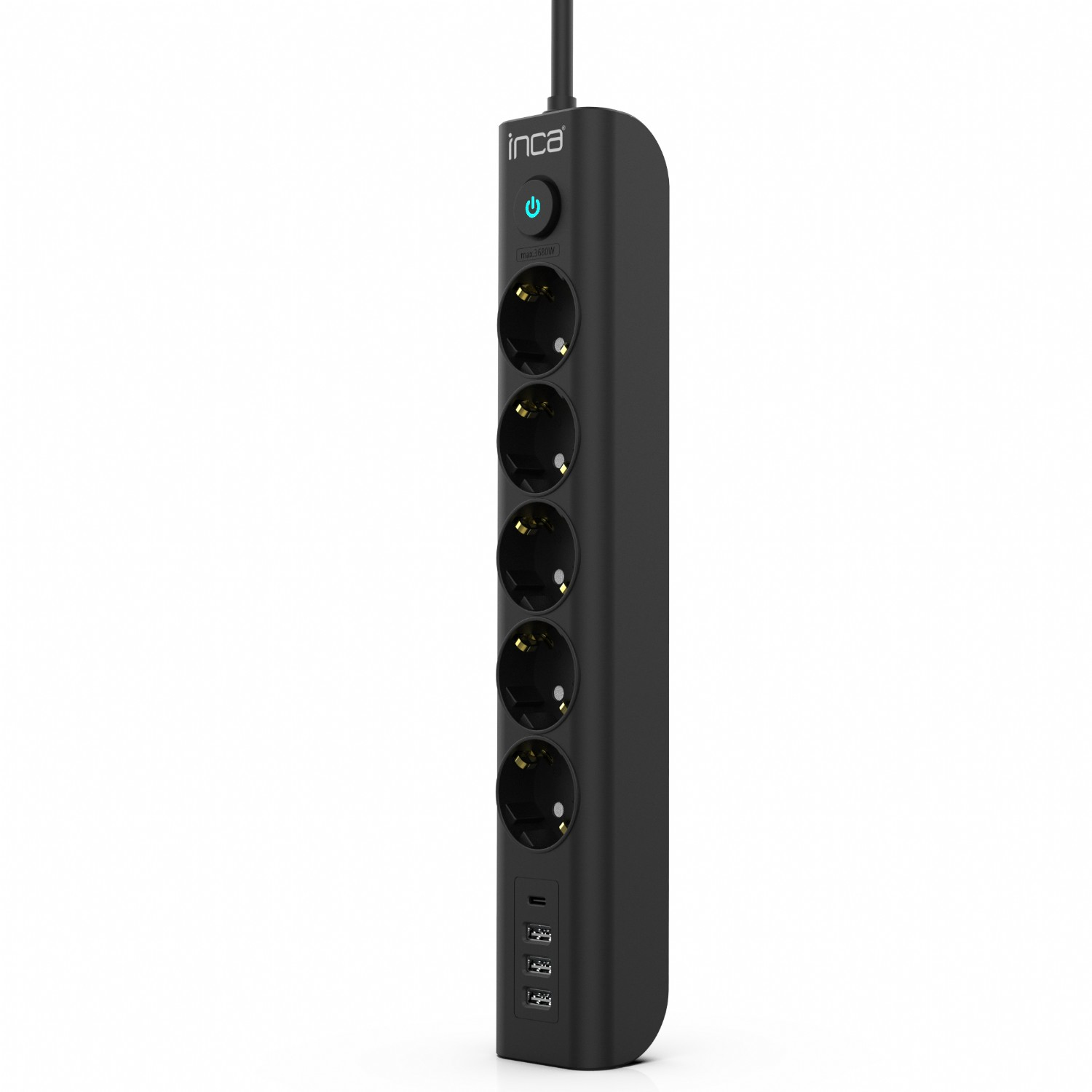 Cian Technology GmbH Steckdosenleiste IPW-44TU 5fach 3xUSB-A+1xUSB-C - Steckdosenleiste, Ansicht 3