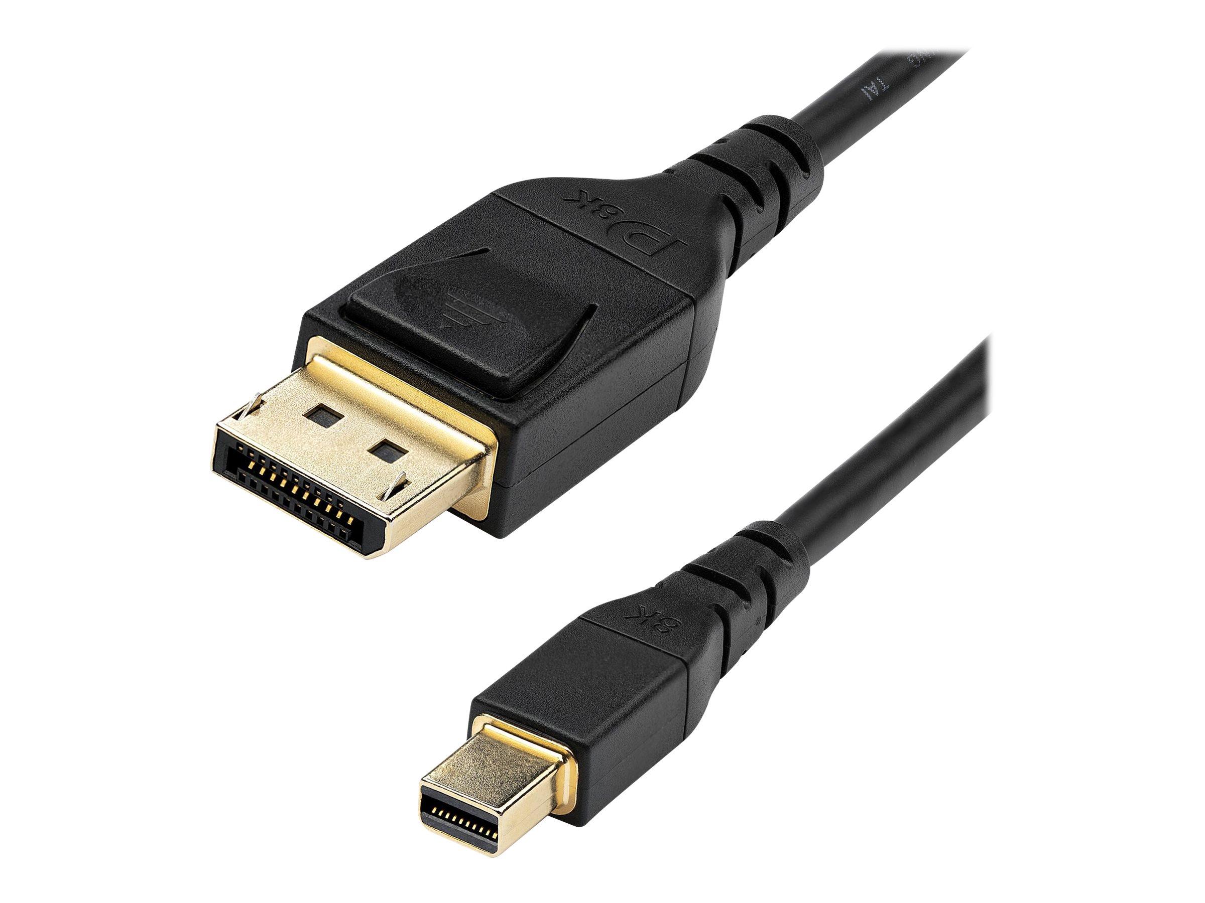 StarTech.com 6ft (2m) VESA Certified Mini DisplayPort to DisplayPort 1.4 Cable, 8K 60Hz HBR3 HDR, Super UHD mDP to DP 1.4 Cord, Slim (34 AWG) Ultra HD 4K 120Hz, Monitor/Video Cable - mDP to DP Cable (DP14MDPMM2MB) - DisplayPort-Kabel - Mini DisplayPo...