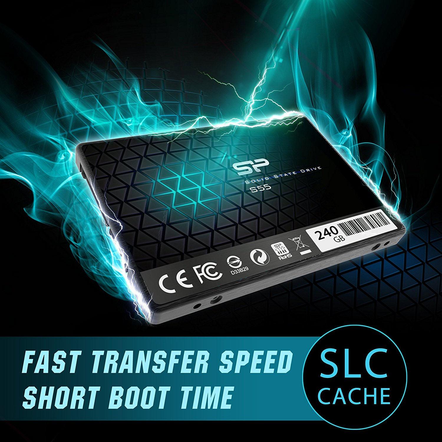 Silicon Power Slim S55 - 240 GB SSD - intern - 2,5 (6.4 cm), Ansicht 4