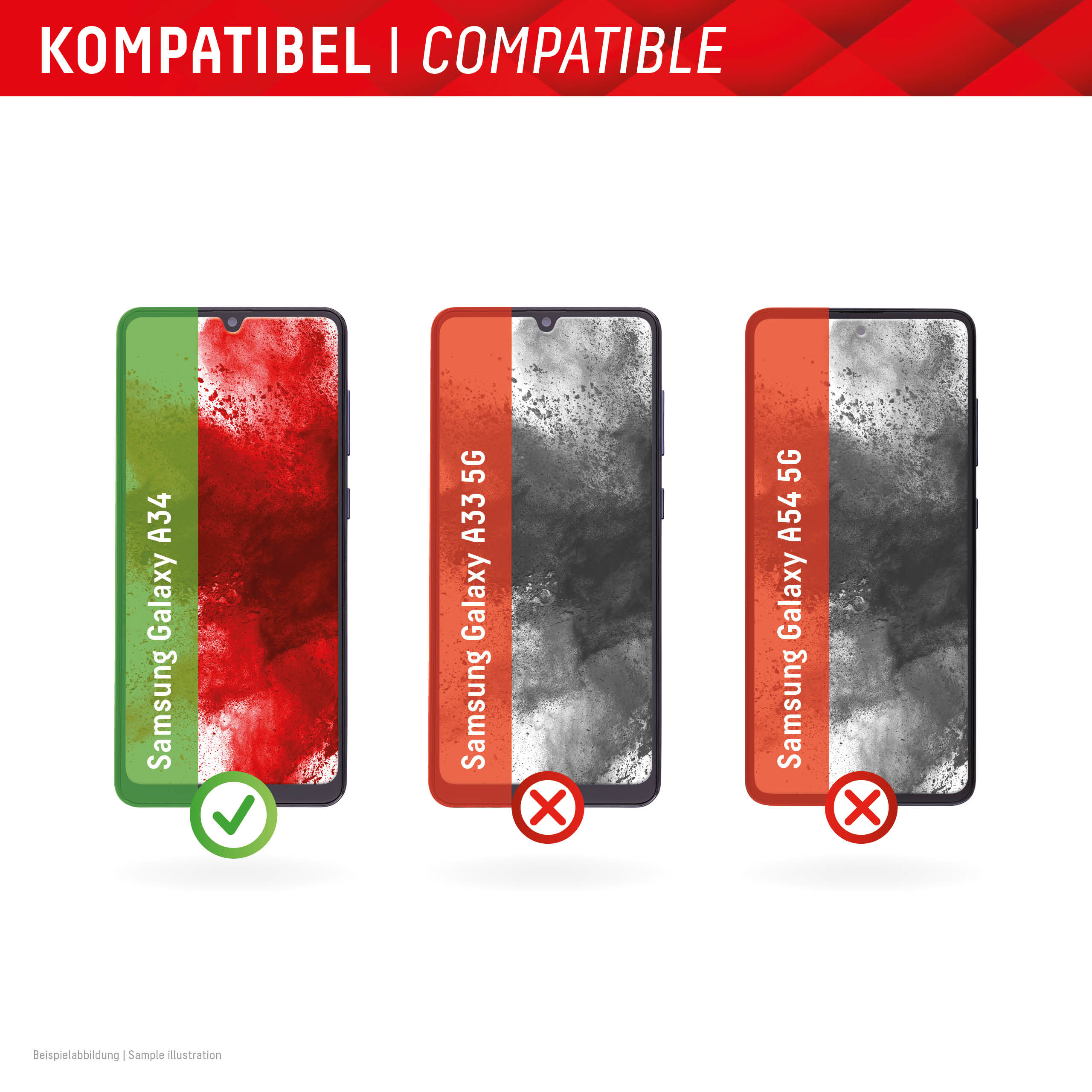 E.V.I. DISPLEX Real Glass Samsung Galaxy A34 5G, Ansicht 4