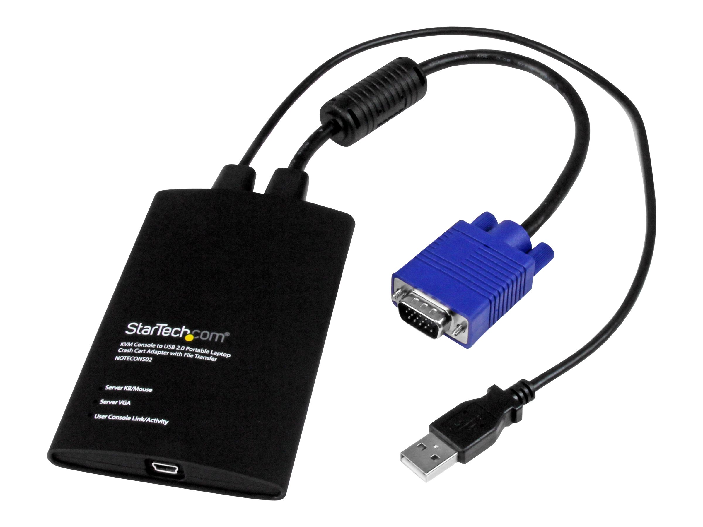StarTech.com USB 2.0 KVM Konsole - Mobiler Laptop Crash Cart Adapter mit Datenübertragung und Videoaufnahme - Portable USB KVM Konsole - KVM-Switch - 1 x KVM port(s) - 1 lokaler Benutzer