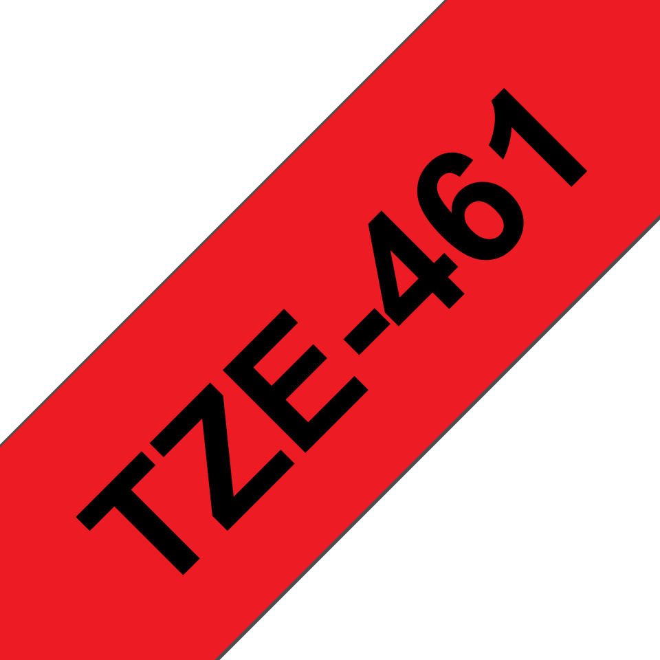 Brother TZe-461 - Schwarz auf rot - Rolle (3,6 cm x 8 m), Ansicht 2
