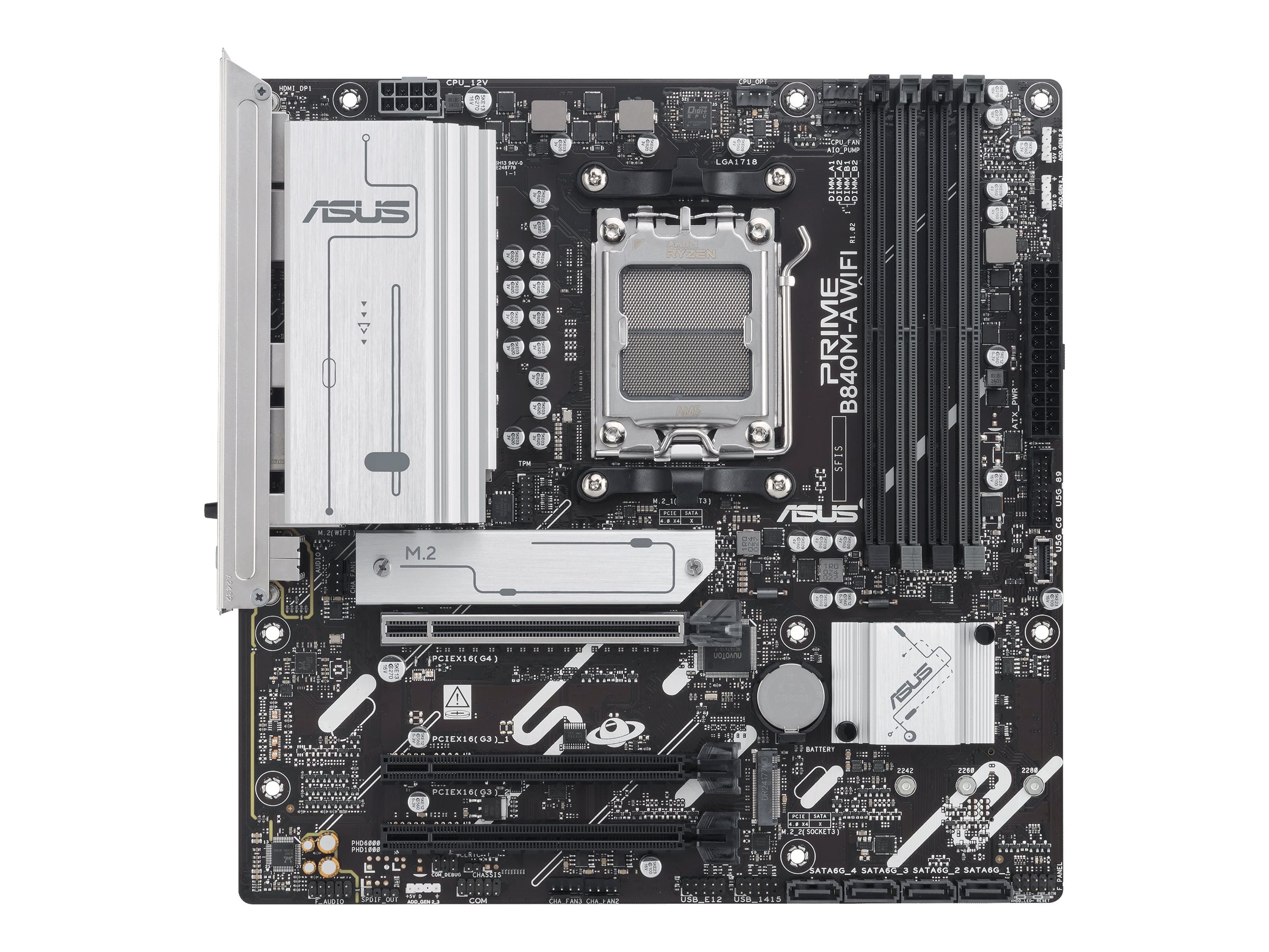 ASUS PRIME B840M-A-CSM - Motherboard - micro ATX - Socket AM5 - AMD B840 Chipsatz - USB-C 3.2 Gen 1, USB 3.2 Gen 1 - 2.5 Gigabit LAN - Onboard-Grafik (CPU erforderlich)
