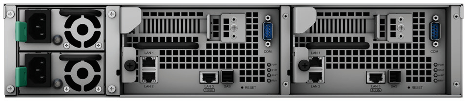 Synology RackStation SA3200D - NAS - Rack (2U) - Intel® Xeon® D - D-1521 - Schwarz - Grau
