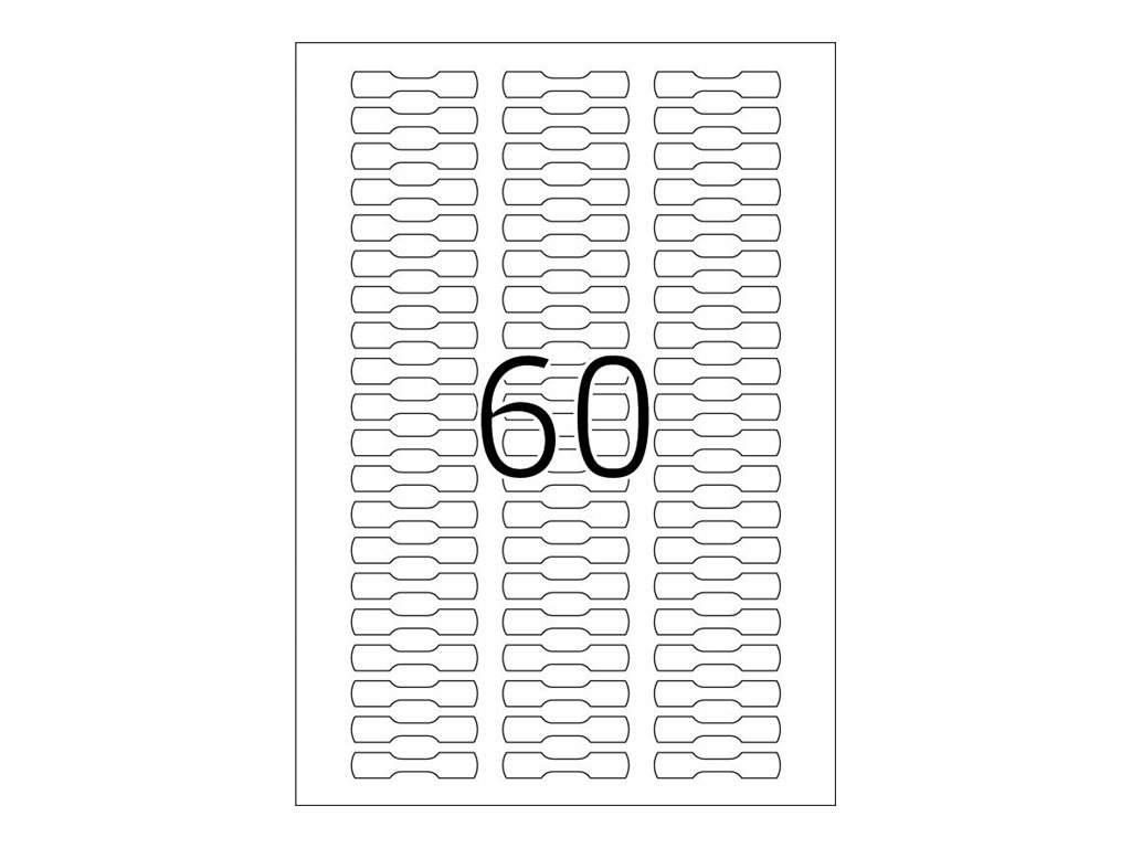 HERMA Special - Weiß - 49 x 10 mm 1500 Etikett(en) (25 Bogen x 60), Ansicht 3