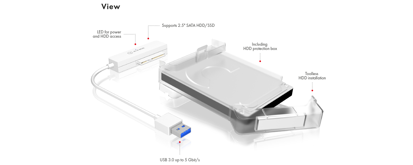 ICY BOX ICY BOX IB-AC703-U3 - Speichergehäuse mit Datenanzeige, Netzanzeige, EasySwap Mechanism - 2.5 (6.4 cm), Ansicht 4