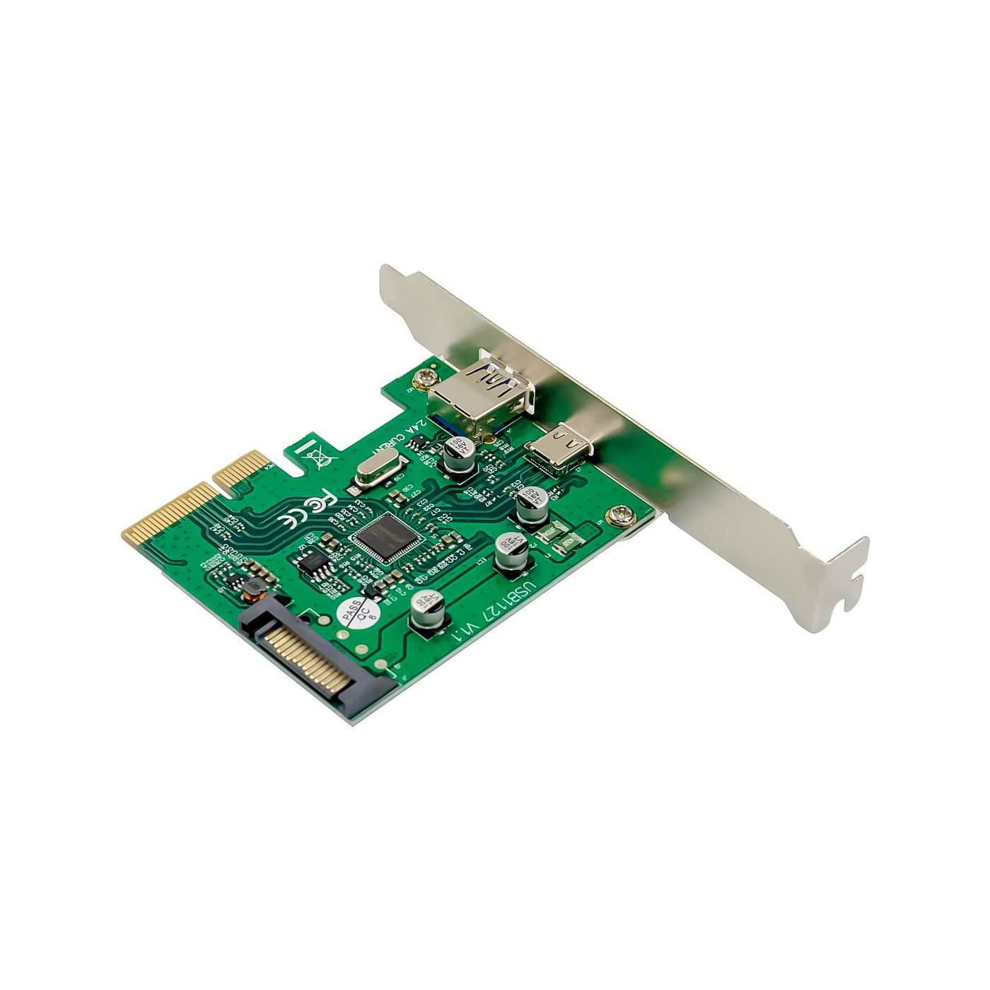 MicroConnect MC-PCIE-ASM1142-CA - PCIe - USB 3.2 Gen 1 (3.1 Gen 1) - PCIe 2.0 - Schwarz - PC - China, Ansicht 3