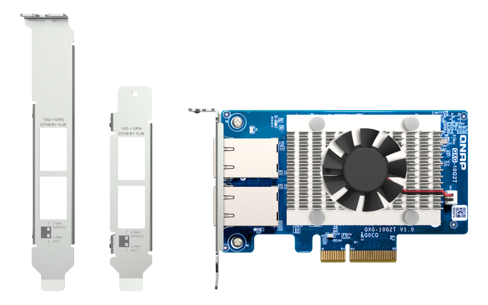 QNAP QXG-10G2T Netzwerkadapter-PCIe 10 GBE RJ45 x2, Ansicht 4