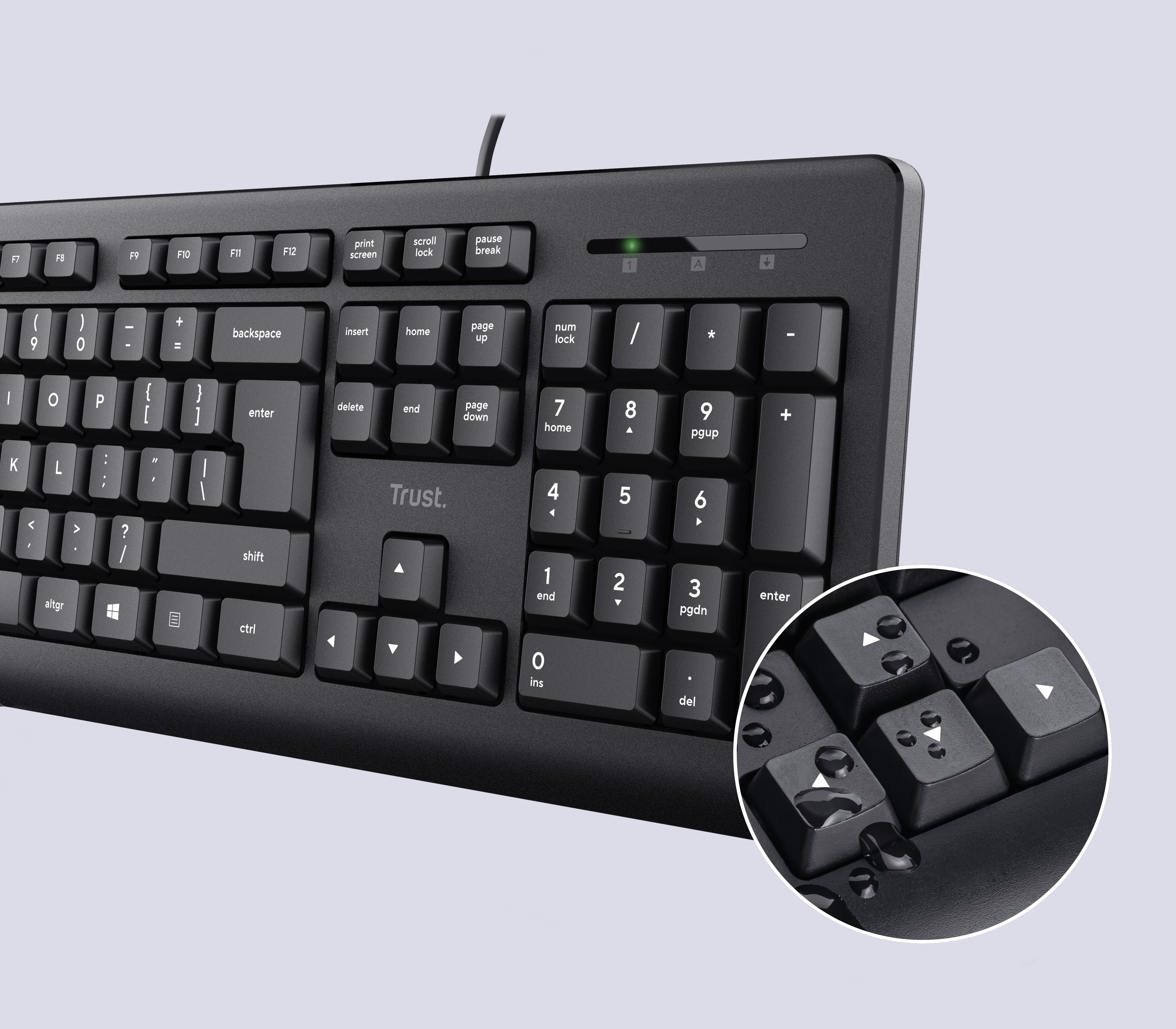Trust TKM-250 - Tastatur-und-Maus-Set - USB - TL: Deutsch, QWERTZ, Ansicht 2