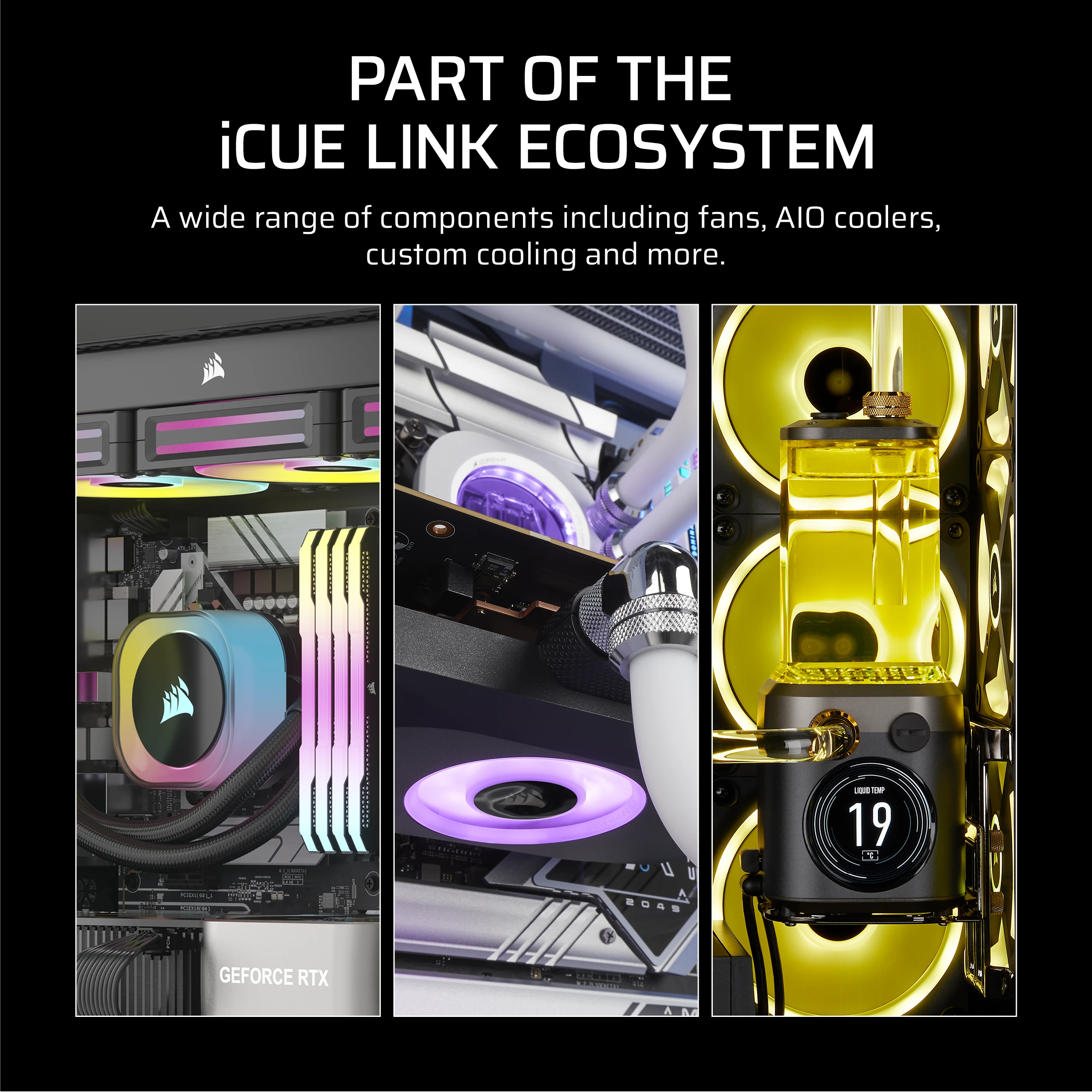 Corsair iCUE Link RX140 MAX RGB Starter Kit - Gehäuselüfter - 140 mm - weiß (Packung mit 2), Ansicht 4