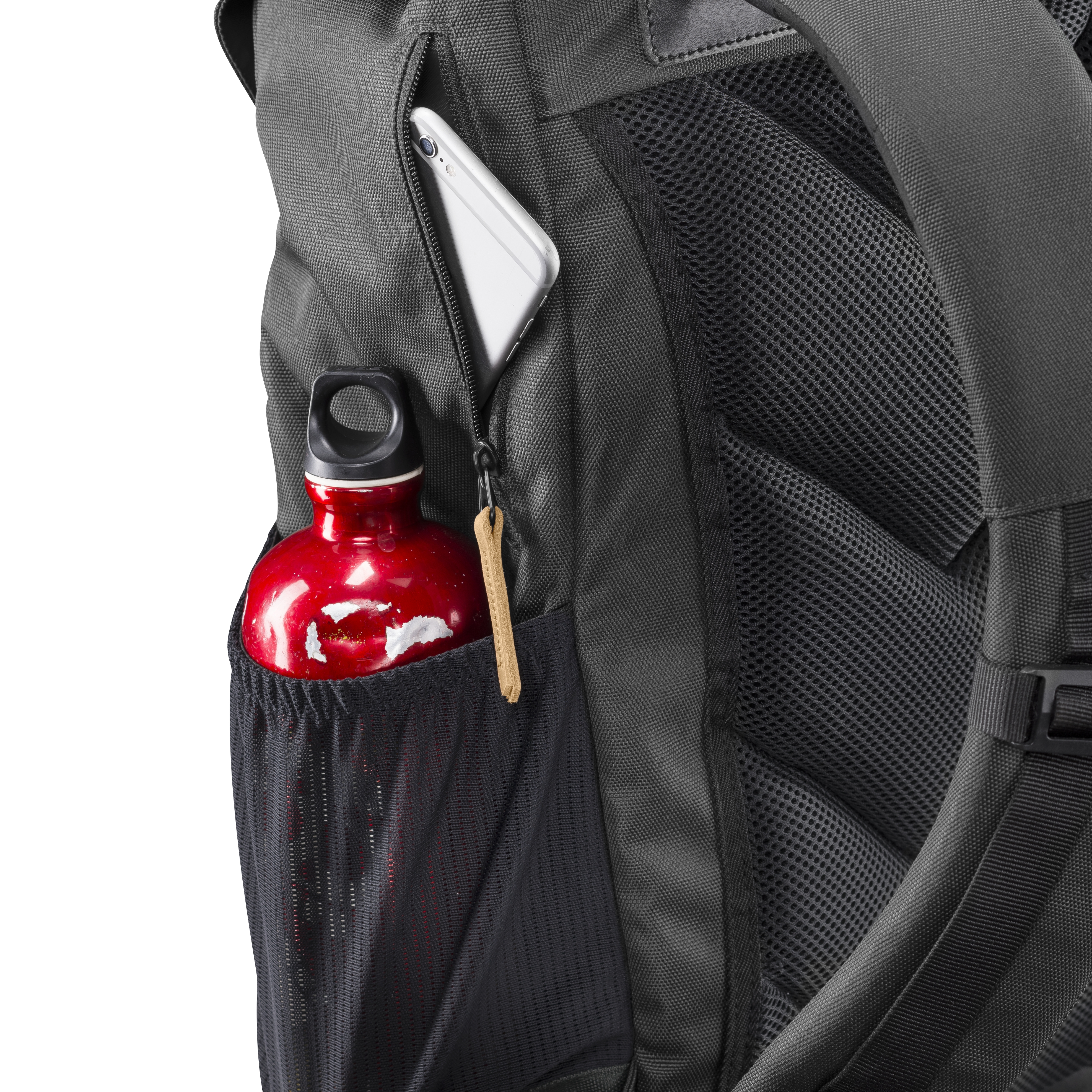 mantona Luis - Rucksack für Kamera - Nylon, Leder - Grün, Ansicht 2