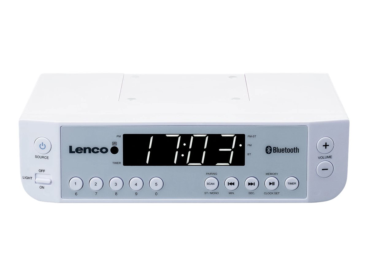 Lenco KCR-100 - Radio - 2 x 1 Watt - weiß, Ansicht 3