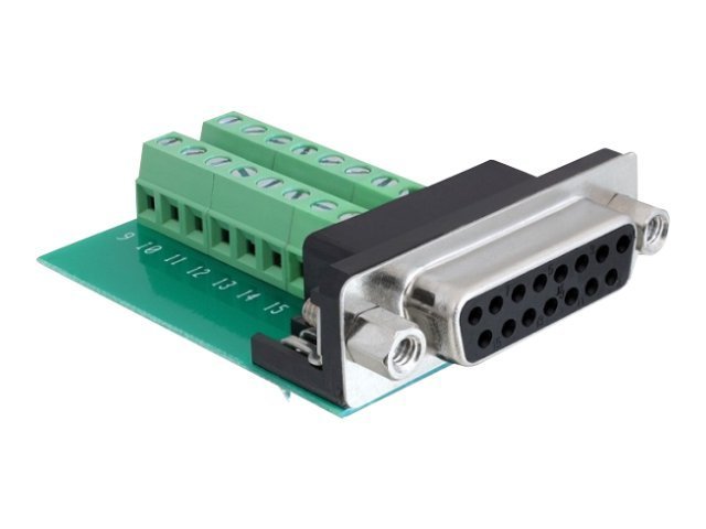 Delock - Serieller Adapter - 15 pin D-Sub (DB-15) (W) zu 16-poliger Klemmenblock
