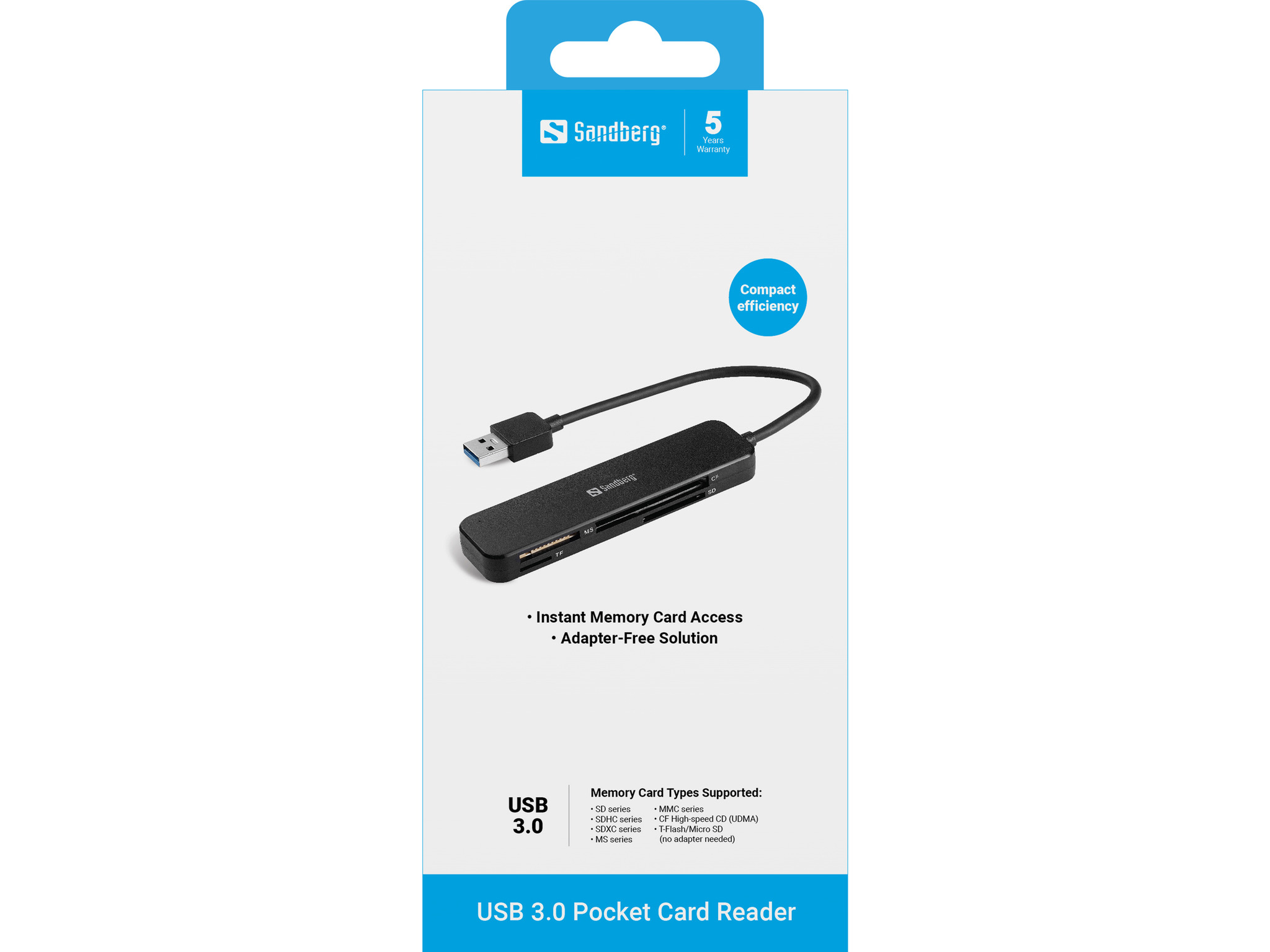 SANDBERG Kartenleser (MS, MMC, SD, TransFlash, microSD, SDHC, SDXC), Ansicht 4