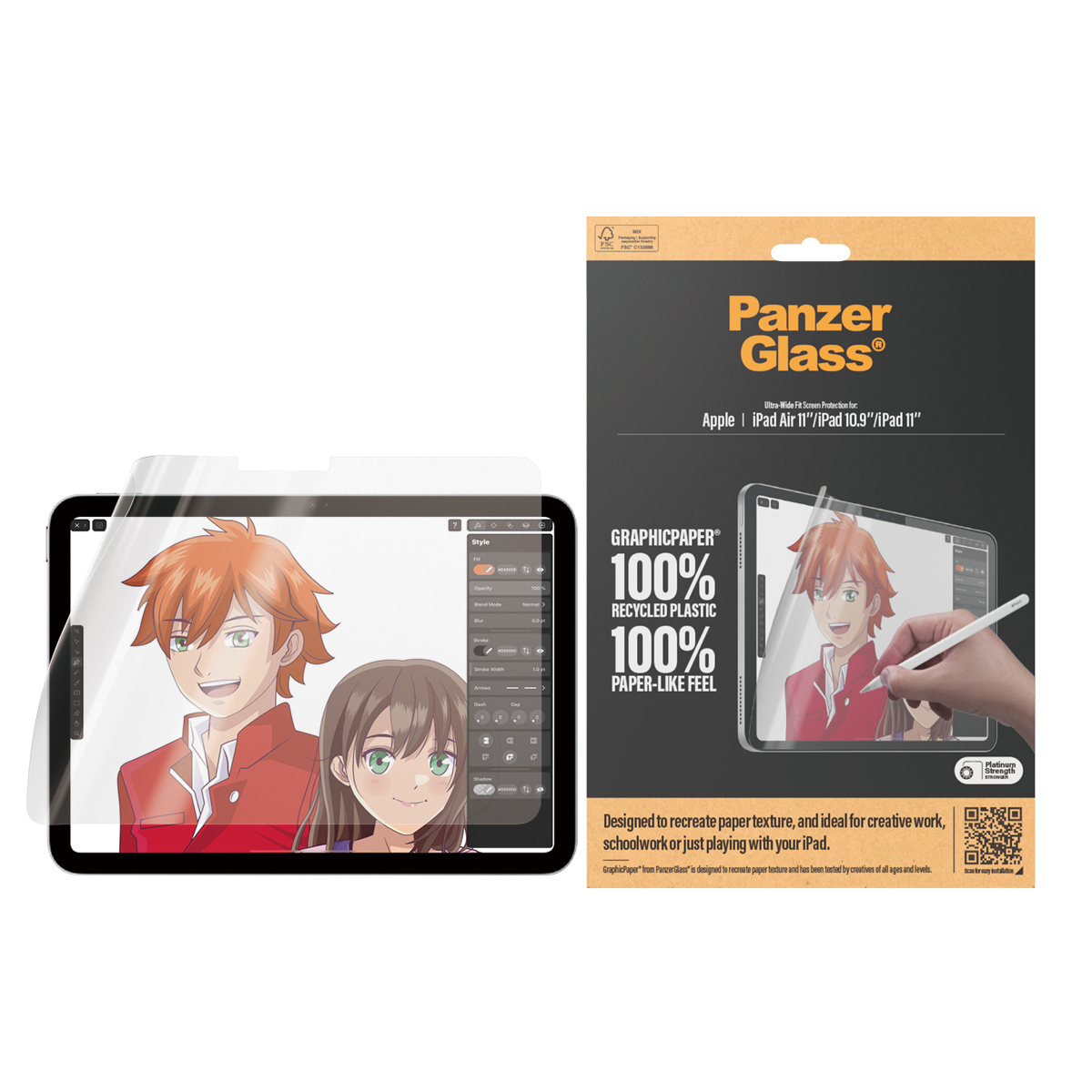 PanzerGlass Bildschirmschutz für Tablet - ultrabreite Passform - Folie - für Apple 10.9-inch iPad (10. Generation), Ansicht 4