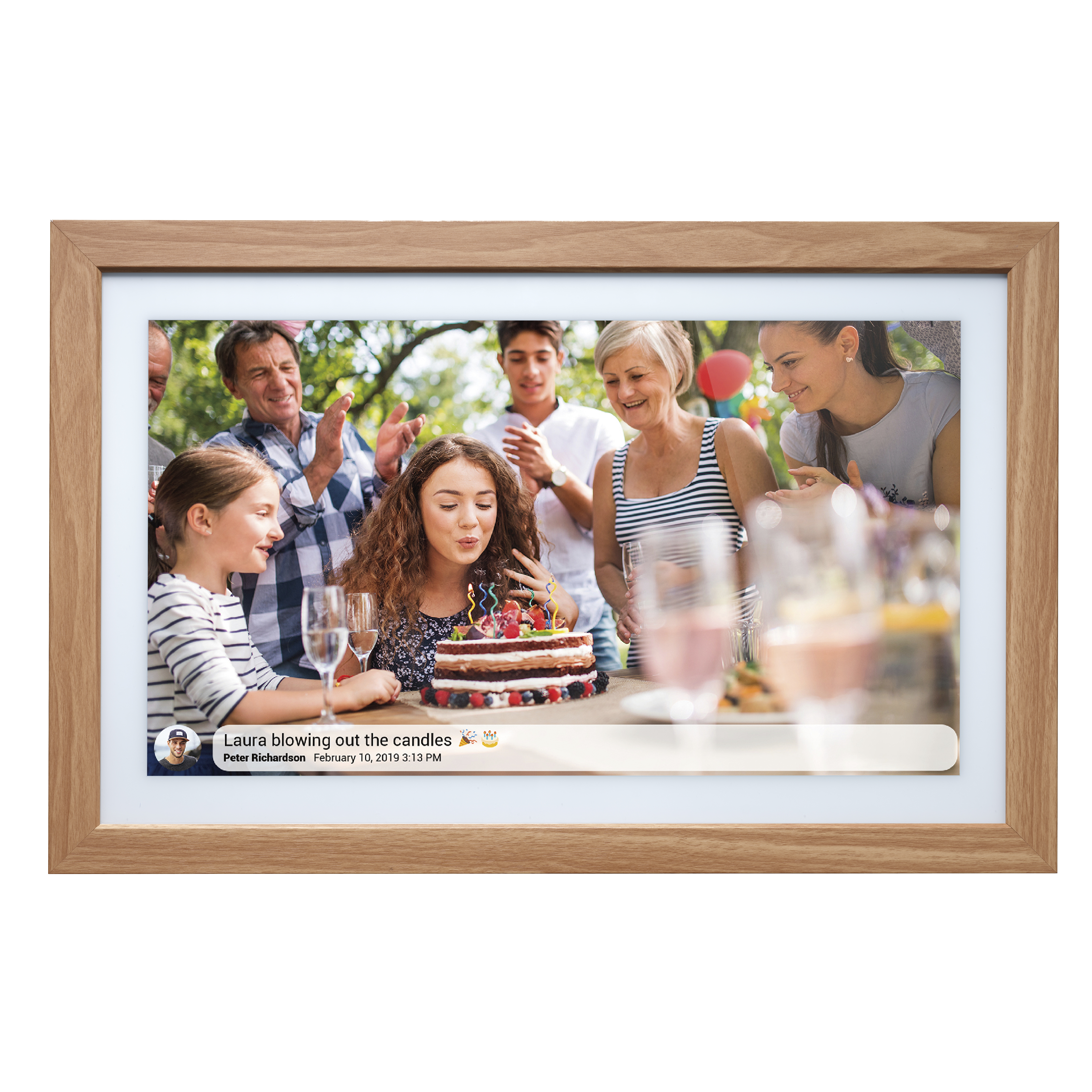 Inter Sales PFF-2162LW 21.5'' digitaler Bilderrahmen holzoptik - Digitaler Foto-Rahmen - 32 GB, Ansicht 3