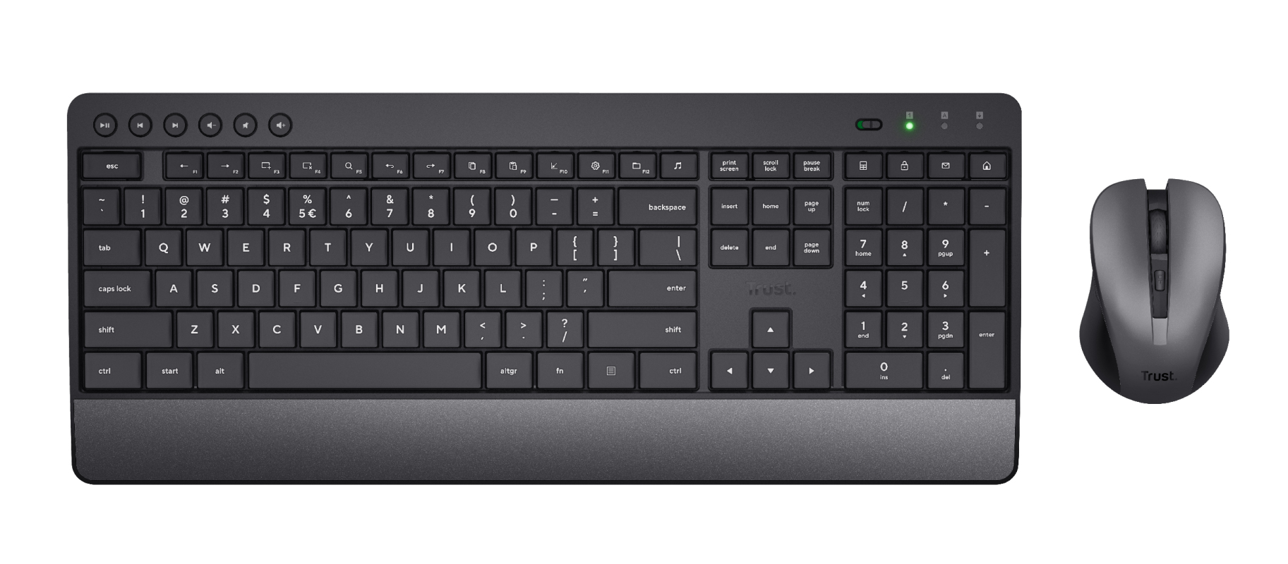 Trust Trezo Comfort - Tastatur-und-Maus-Set - kabellos - TL: Deutsch, QWERTZ, Ansicht 2