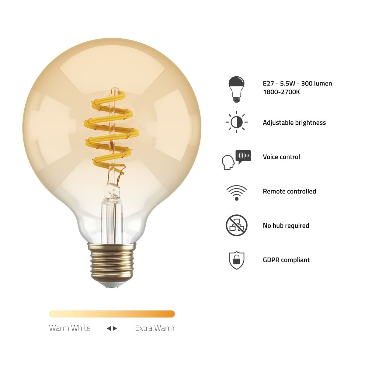 Hombli Smart HBEB-0312 - Glühbirne mit LED-Filament, Ansicht 2