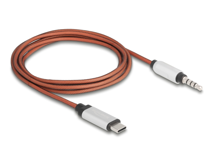 Delock AUX Kabel USB Type-C Stecker zu Klinkenstecker 3.5 mm 4 Pin 1.2 m - Kabel - Digital/Daten, Ansicht 2