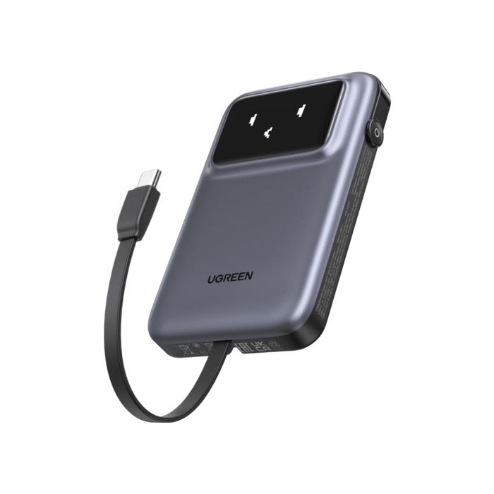 Ugreen Uno PB511 Powerbank 30W 1x USB-A USB-C integriertes Kabel, Ansicht 2