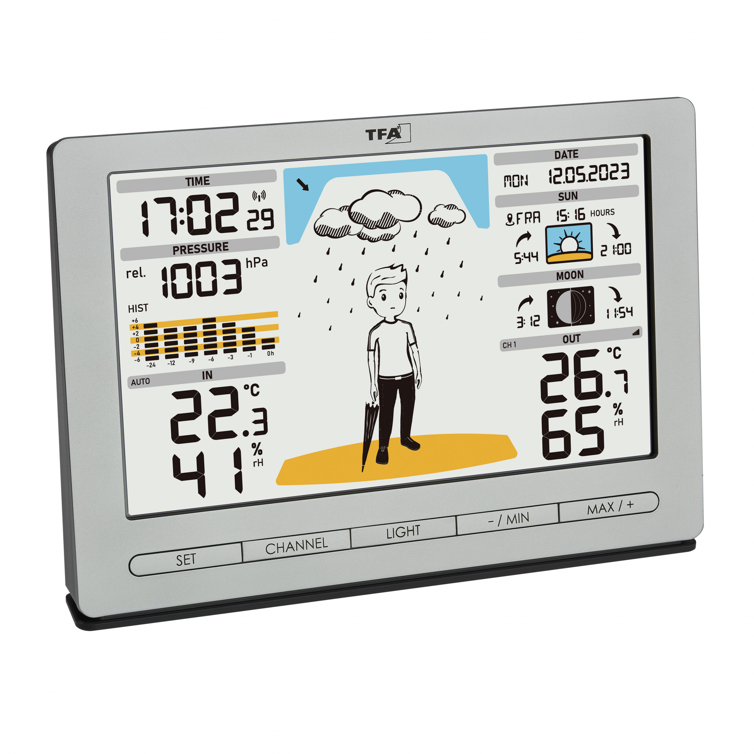 TFA 35.1097 Meteo Jack Wetterstation silber, Ansicht 4