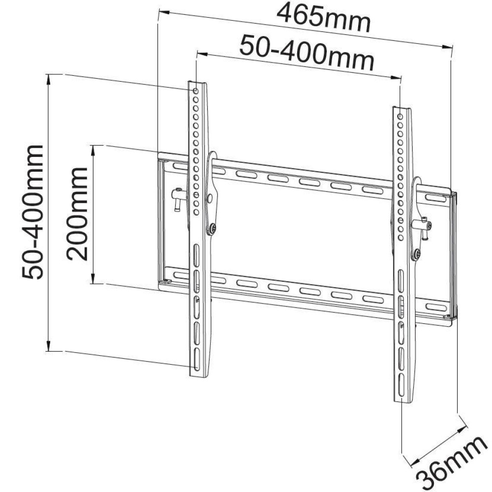 Techly Klammer - für LCD TV - Schwarz - Bildschirmgröße: 58.4-139.7 cm (23-55), Ansicht 4