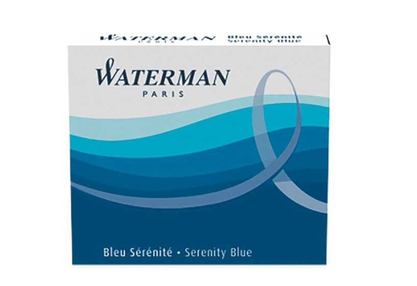 WATERMAN | Tintenpatrone International Serenity Blue (alt: Floridablau) | in einer Schachtel (6)