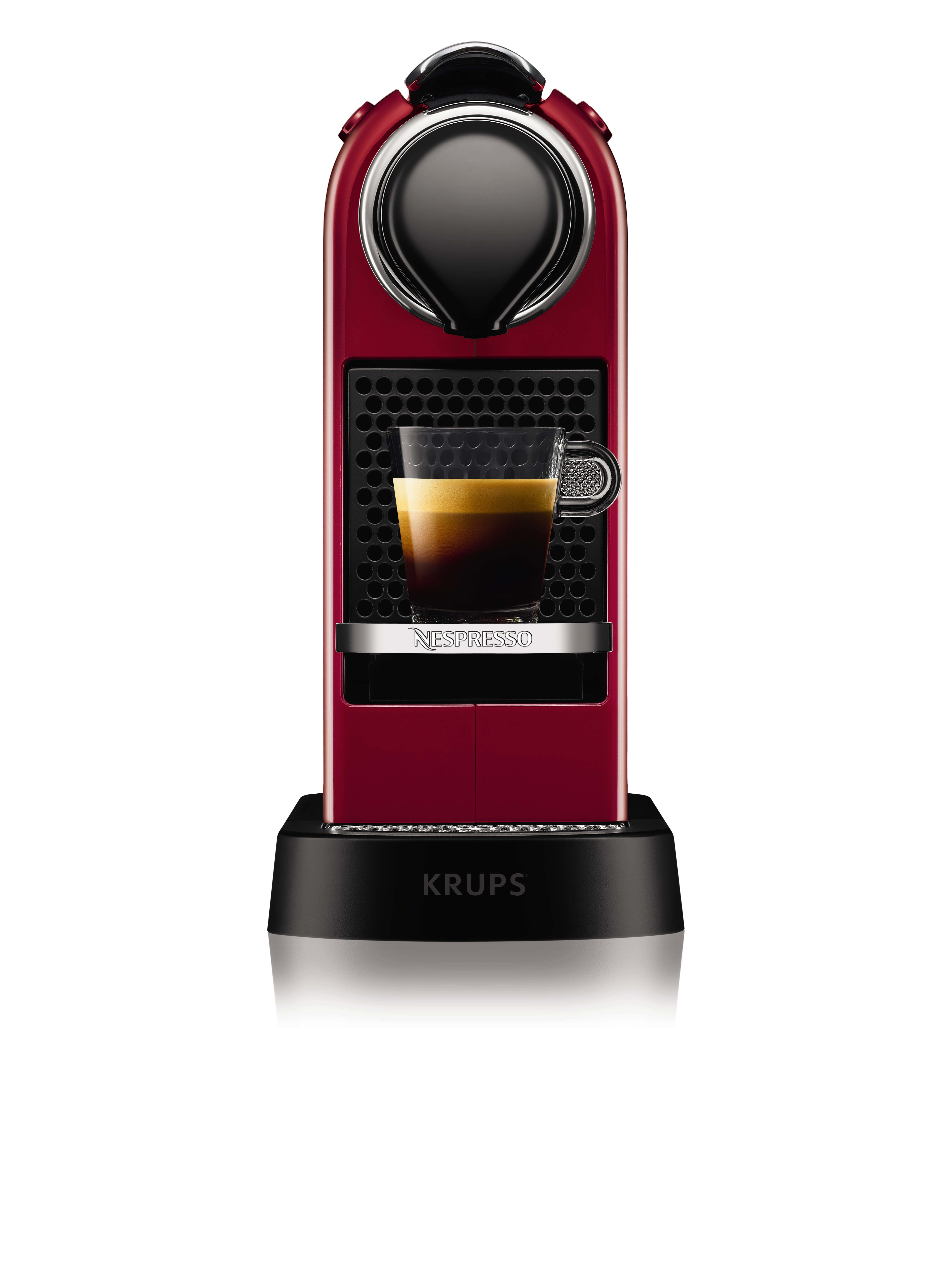 Krups XN7405 Nespresso CitiZ Freestanding Pod coffee machine Black,Red