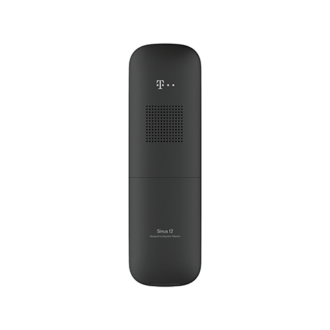 Deutsche Telekom Telekom Sinus A12 - Analoges/DECT-Telefon - Kabelloses Mobilteil - Freisprecheinrichtung - Schwarz, Ansicht 3