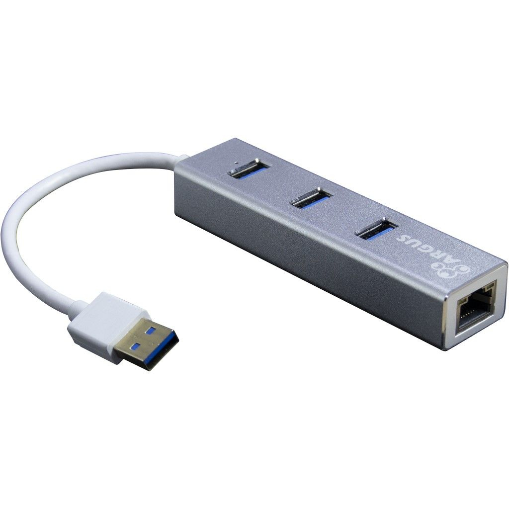 Inter-Tech Argus IT-310-S - Hub - 3 x SuperSpeed USB 3.0 + 1 x 10/100/1000, Ansicht 2