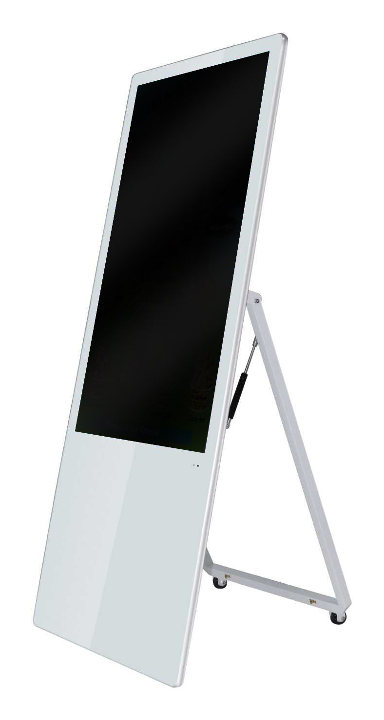 ALLNET Standdisplay 43 Zoll Aufsteller mit Laufrollen 700 Nits HDMI Farbe, Ansicht 2