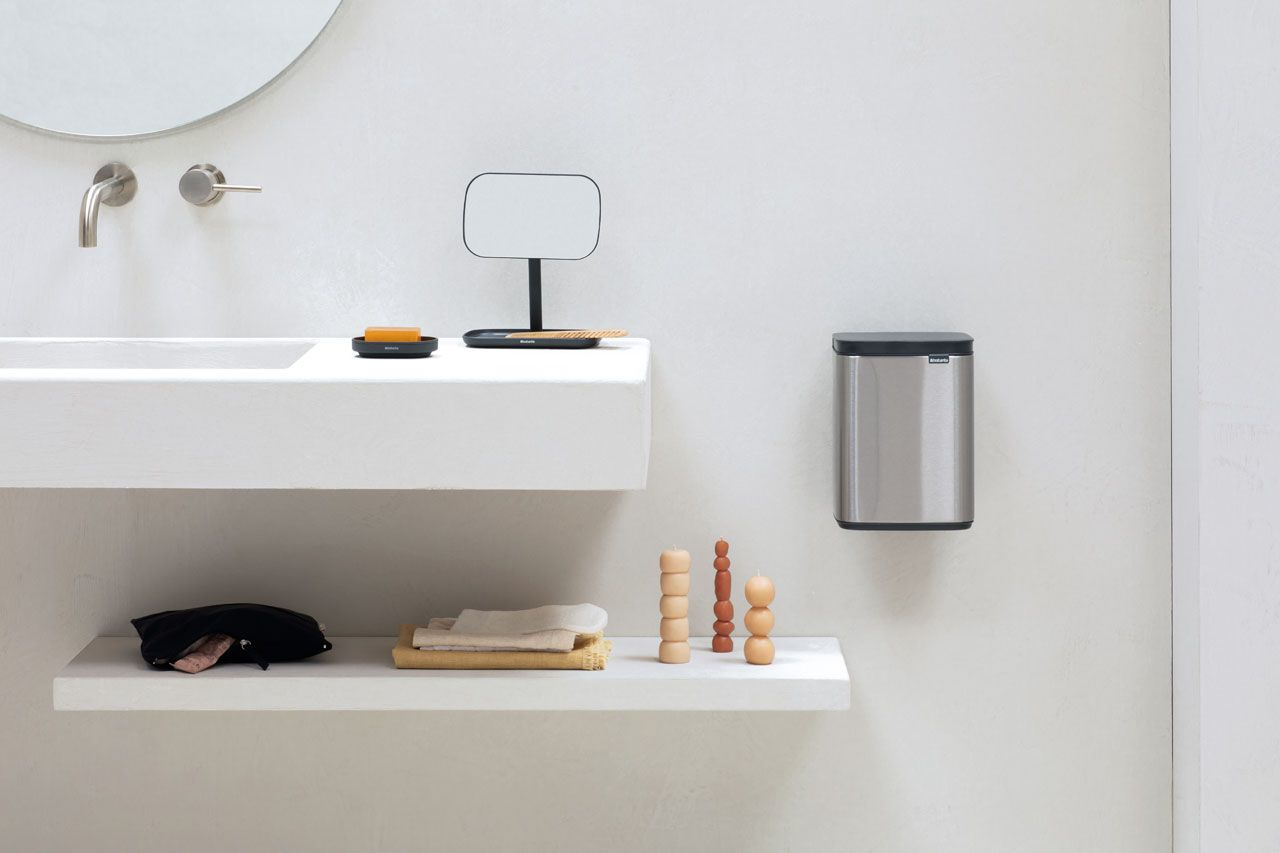 Brabantia Bo Waste Bin - 4 l - Rechteckig - Stahl - Schwarz - Stahl - Stahl - Manuell, Ansicht 3