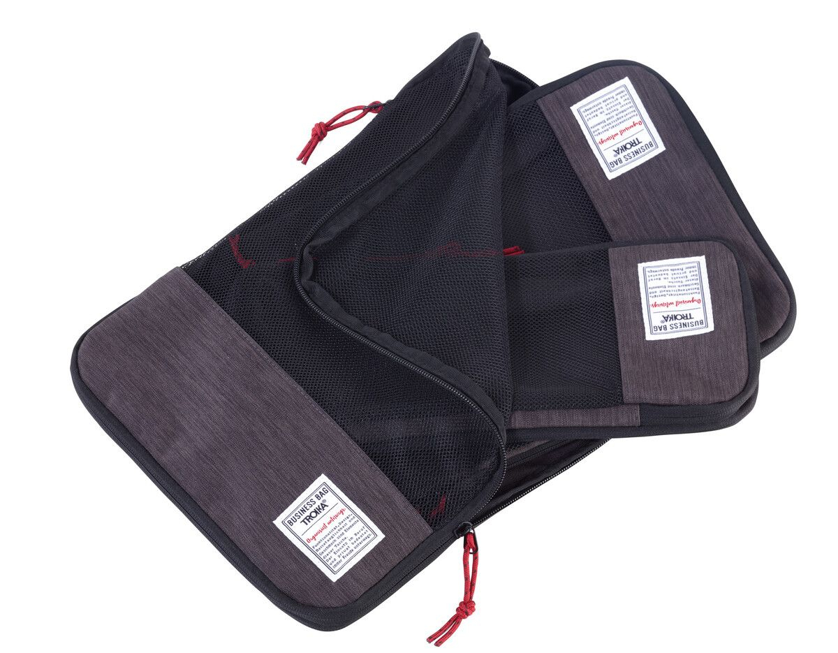 Troika Reise-Kompressionstaschen Set BUSINESS PACKING CUBES, Ansicht 3