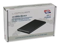 LC Power Geh 6.3cm (2,5 Zoll) SSD>USB3.0 LC-25U3-7B-Alu (B)