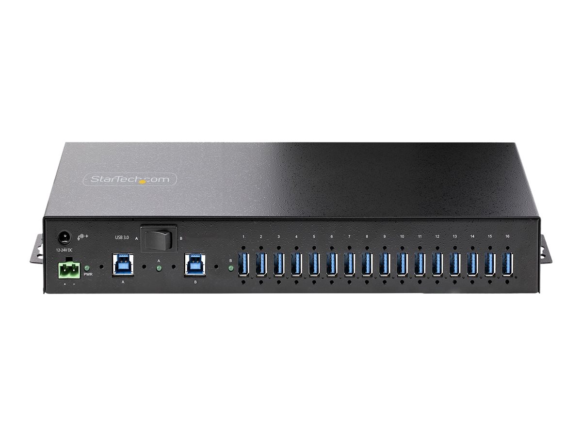 StarTech.com 16-Port Industrial USB 3.0 Hub 5Gbps, Metal, DIN/Surface/Rack Mountable, ESD Protection, Terminal Block, Ansicht 4
