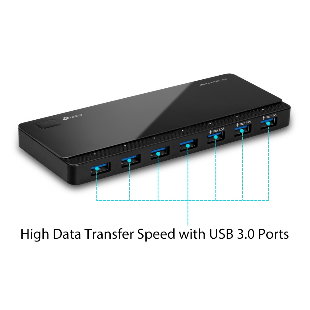 TP-LINK UH700 - Hub - 7 x SuperSpeed USB 3.0, Ansicht 3