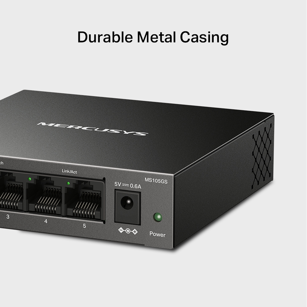 TP-LINK Switch MS105GS 5-Port Gigabit Steel Case - Switch - 1 Gbps, Ansicht 2