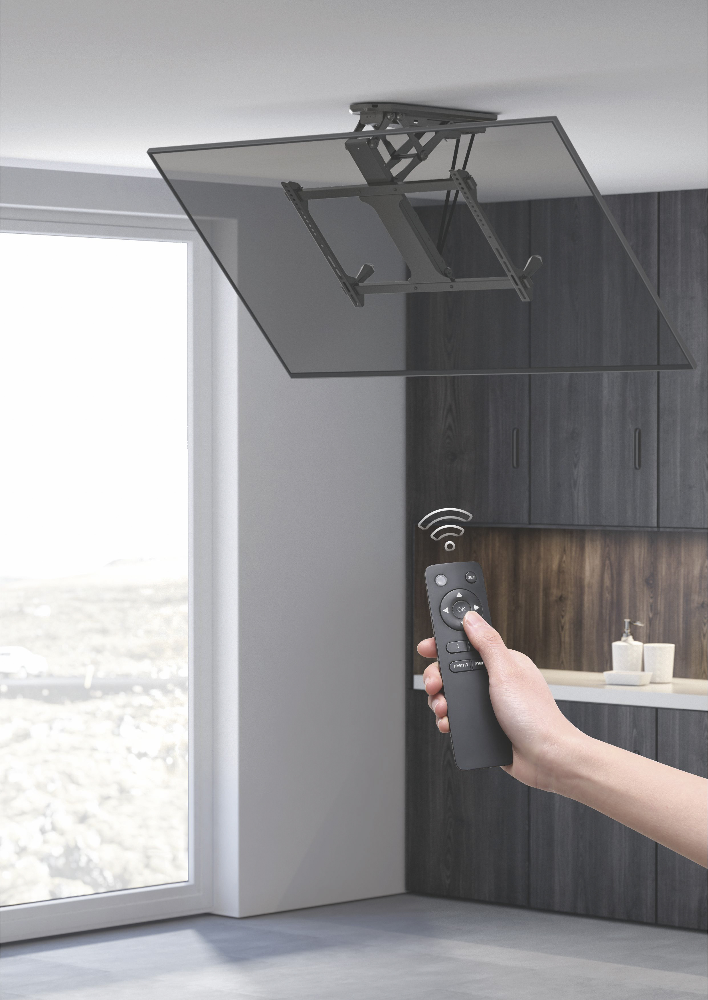 Equip Befestigungskit (Deckenhalterung) - flip down - für (Curved) LCD-Display - motorisiert - 81.3-177.8 cm (32-70), Ansicht 2