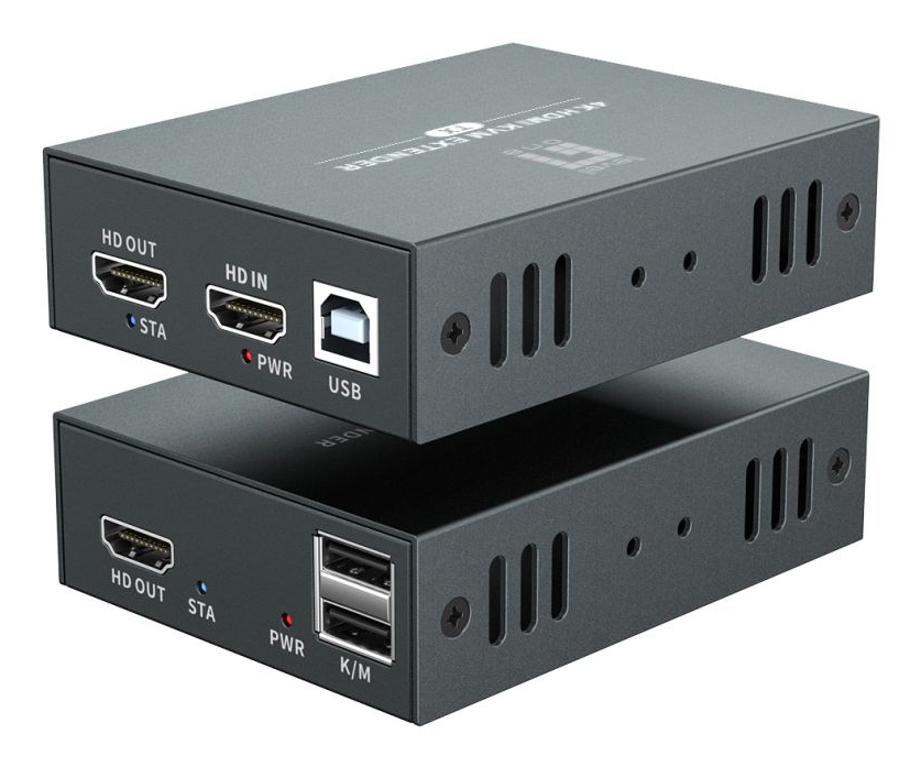LevelOne HDMI over Cat.5/6 Extender kit 4K 100m schwarz, Ansicht 4