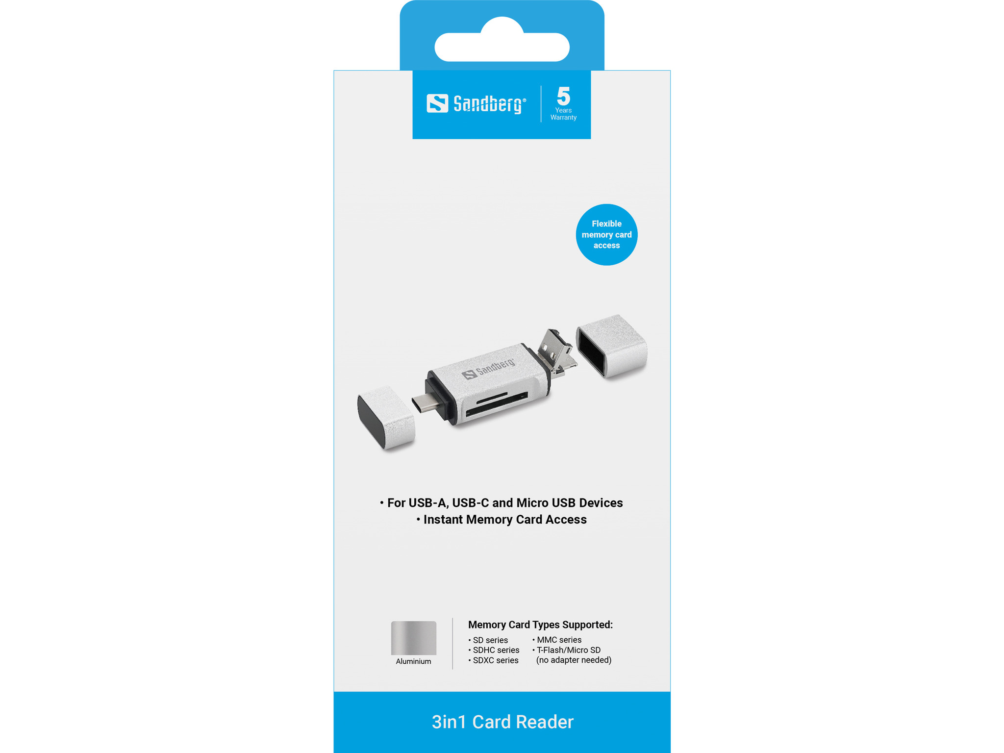 SANDBERG Kartenleser (microSD, SD) - micro, Ansicht 4