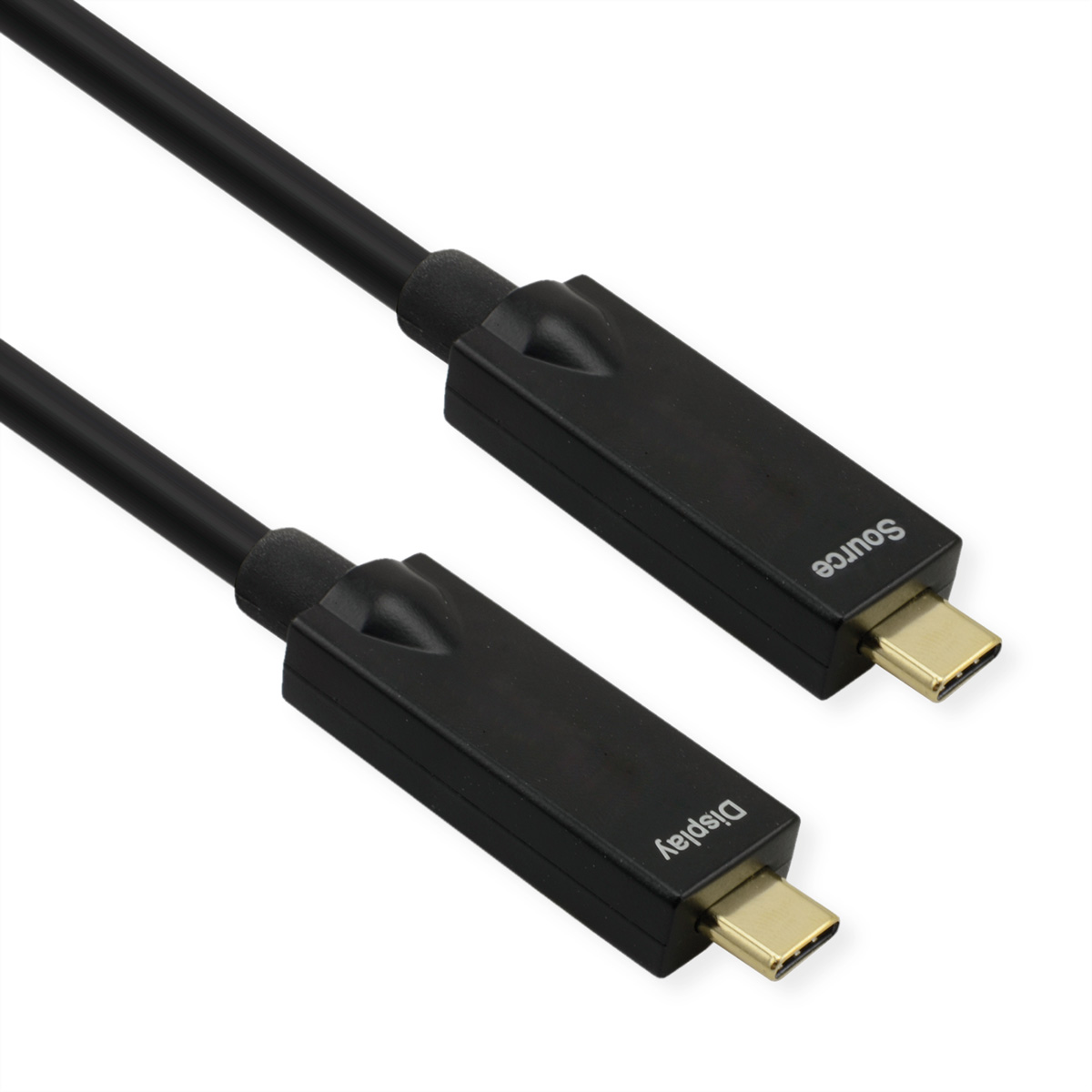 ROLINE USB3.2 Gen2 AOC-Kabel 4K60 ST/ST PD 60W - Kabel - Digital/Daten - Kabel - Digital/Daten