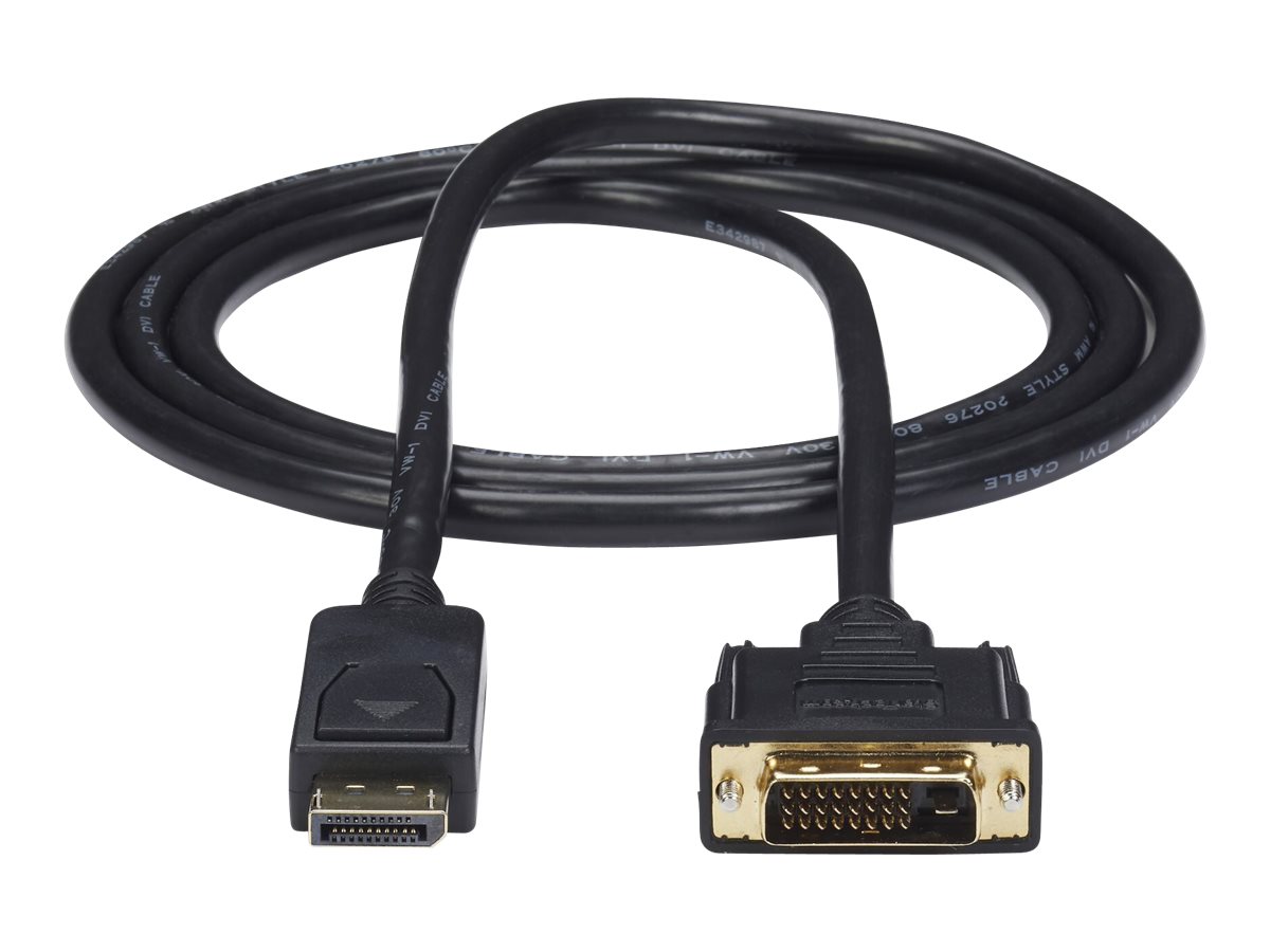 StarTech.com StarTech DisplayPort to DVI Cable - 6ft / 2m - 1920 x 1200 - M/M – DP to DVI Adapter Cable – Passive DisplayPort Monitor Cable (DP2DVI2MM6)