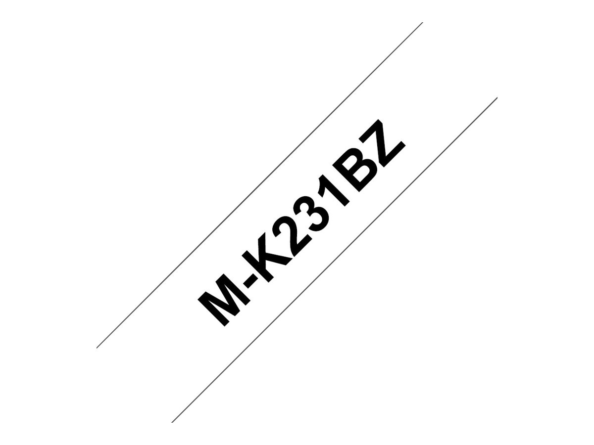 Brother M-K231BZ - Schwarz auf Weiß - Rolle (1,2 cm x 8 m), Ansicht 2