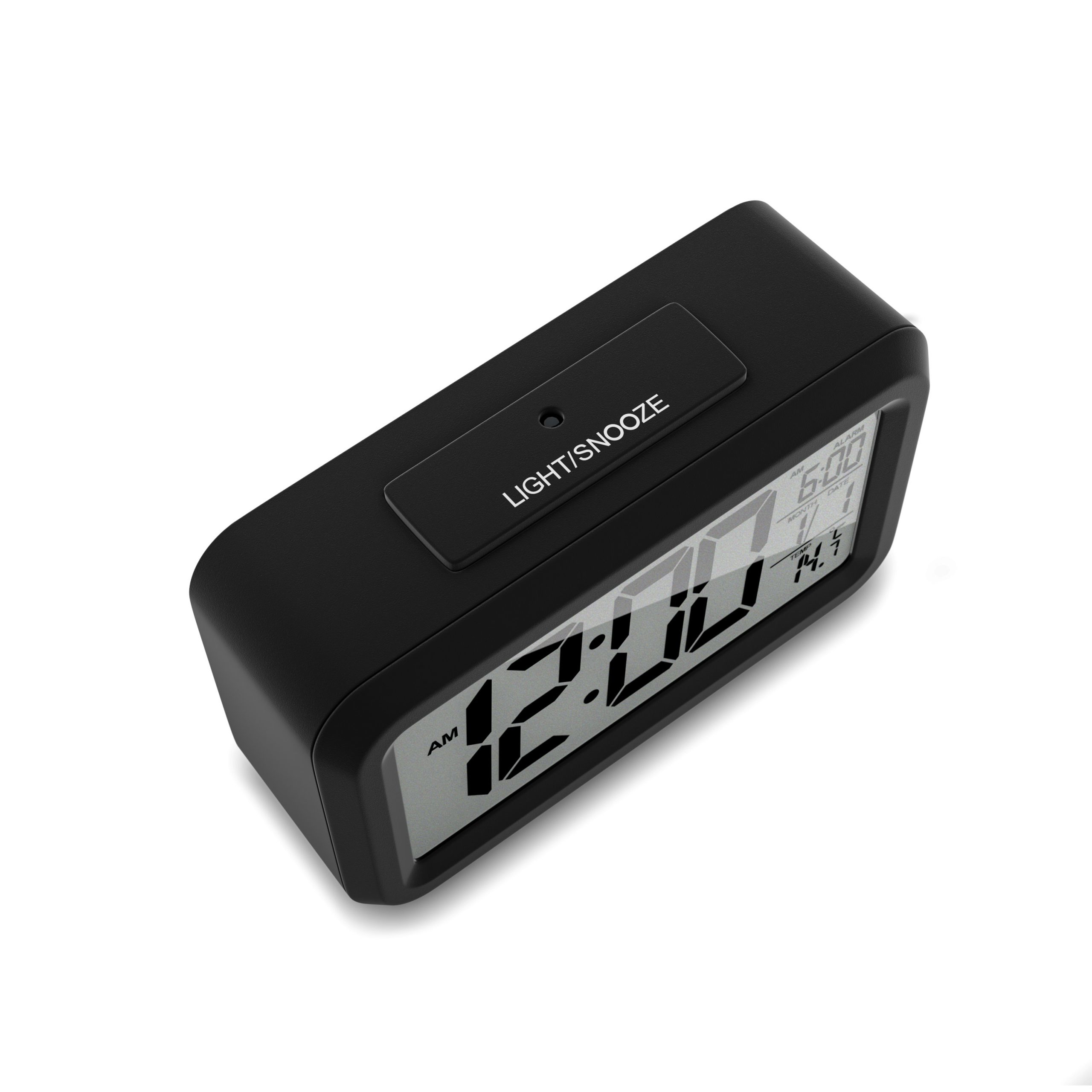Mebus 42435 - Quarzwecker - Rechteck - Schwarz - 12/24 h - F - °C - LCD, Ansicht 2